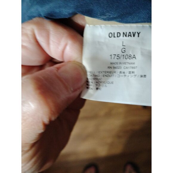 Men's Old Navy coat puffer style Large hooded - Picture 5 of 7